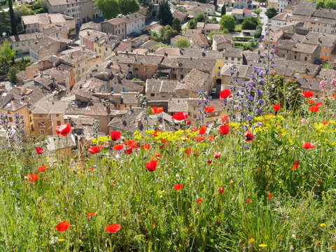 Vue sur Cotignac dans le Var depuis le Rocher