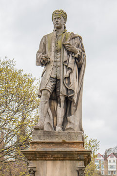 Allan Ramsay Monument Princes Street Garden Edinburgh Scotland