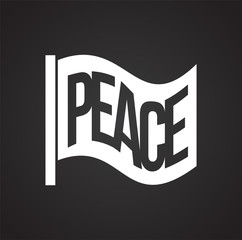 Peace icon on background for graphic and web design. Simple vector sign. Internet concept symbol for website button or mobile app.