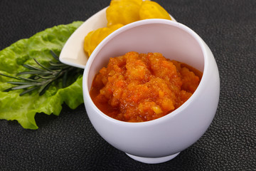 Zucchini squash caviar