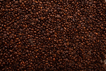 Roasted coffee beans. Can be used as a background.