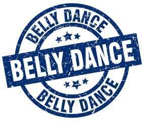 belly dance blue round grunge stamp