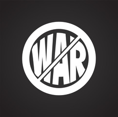 Peace icon on background for graphic and web design. Simple vector sign. Internet concept symbol for website button or mobile app.