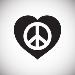 Peace icon on background for graphic and web design. Simple vector sign. Internet concept symbol for website button or mobile app.