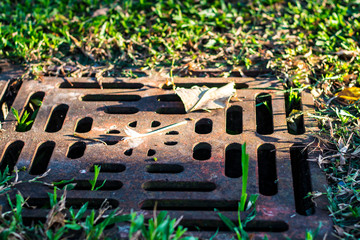 storm drain in the park in Bangkok 