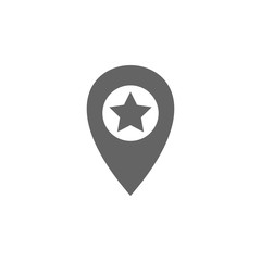 Favorite, location, pin icon. Element of materia flat maps and travel icon. Premium quality graphic design icon. Signs and symbols collection icon for websites
