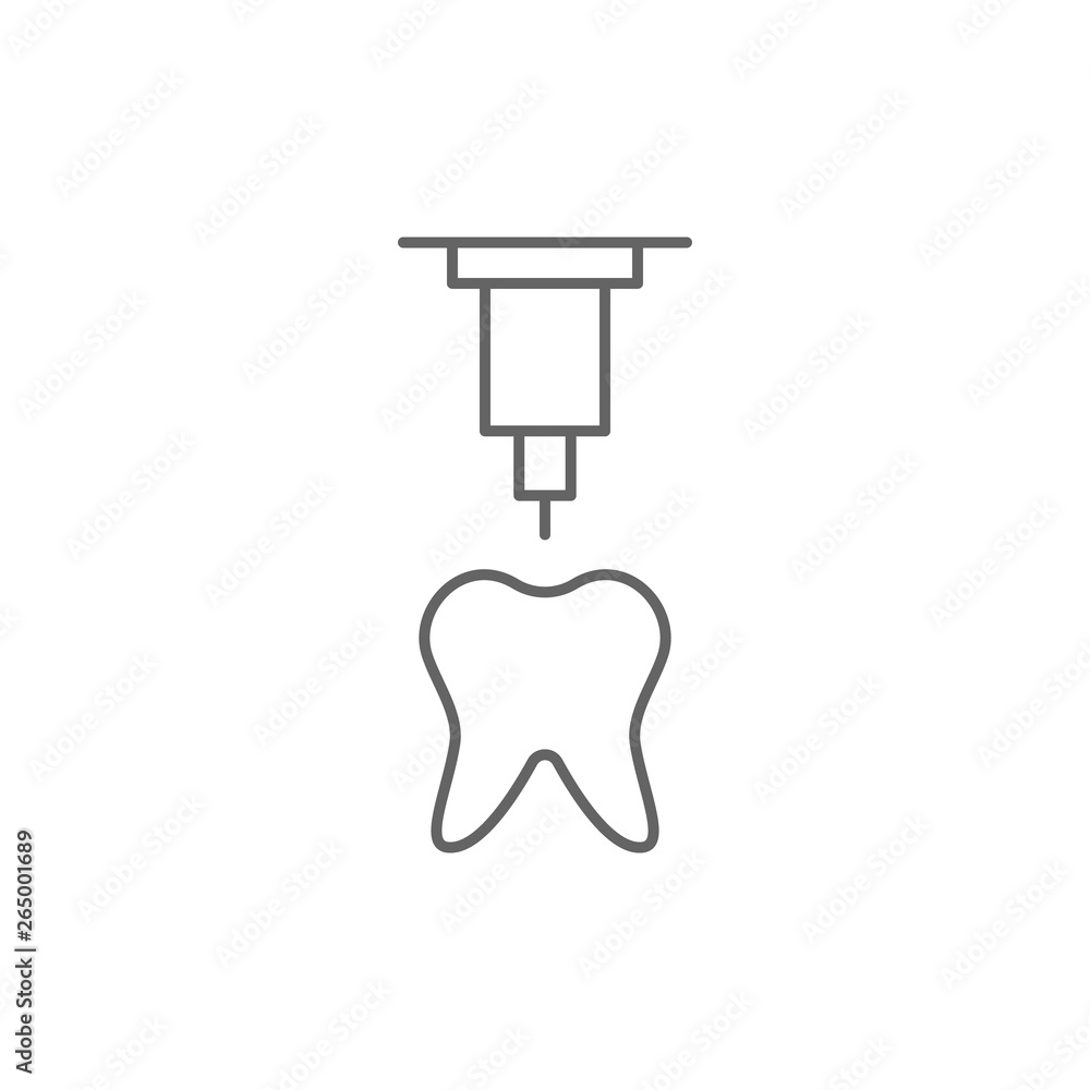 Poster dental, 3d printing icon. element of 3d printing icon. thin line icon for website design and develop