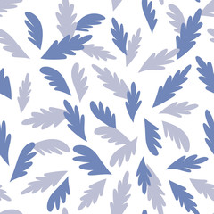 Graphic Simple Decorative Abstract Leaves Seamless Pattern - 265001601