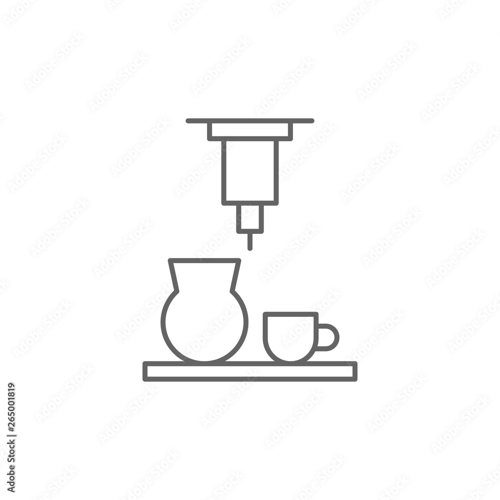 Aufkleber 3d glassware icon. element of 3d printing icon. thin line icon for website design and development, a
