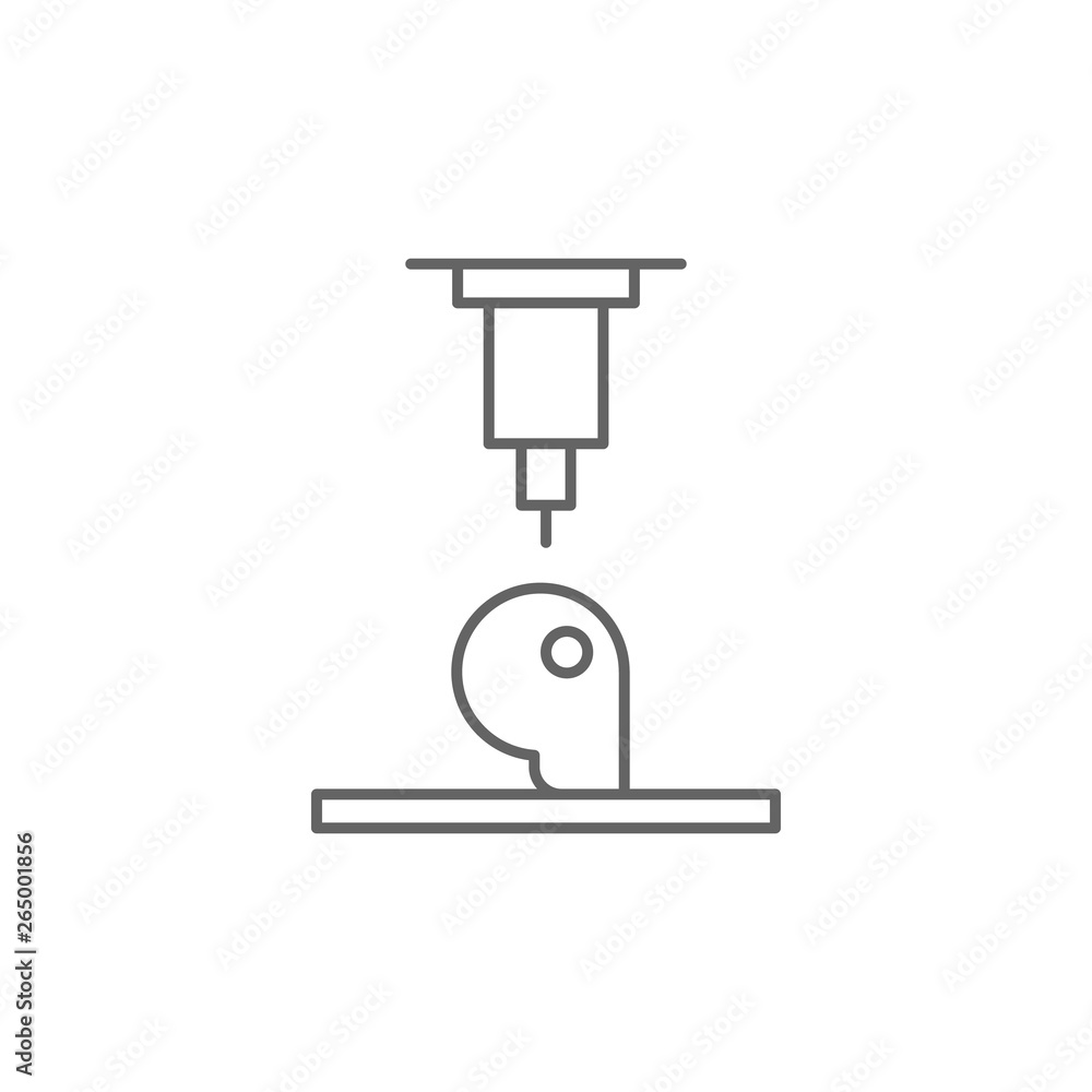 Poster 3d medical icon. element of 3d printing icon. thin line icon for website design and development, app