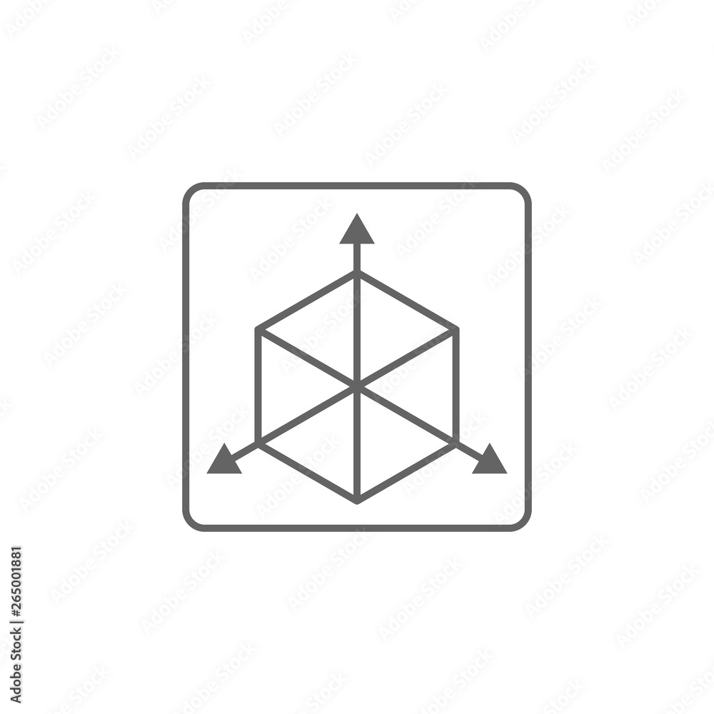 Poster 3d modeling icon. element of 3d printing icon. thin line icon for website design and development, ap