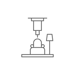 3d furniture icon. Element of 3d printing icon. Thin line icon for website design and development, app development. Premium icon