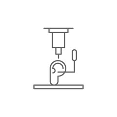 3d hearing icon. Element of 3d printing icon. Thin line icon for website design and development, app development. Premium icon
