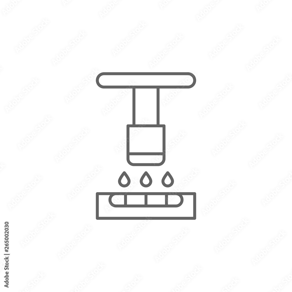 Poster jetting, 3d printing icon. element of 3d printing icon. thin line icon for website design and develo