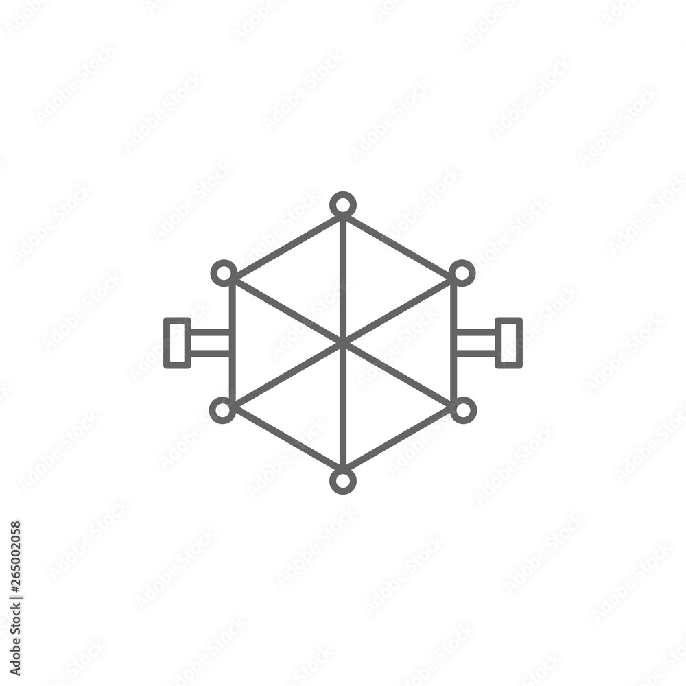 Poster core, 3d printing icon. element of 3d printing icon. thin line icon for website design and developme