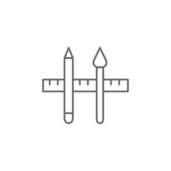 Designer tools, 3d printing icon. Element of 3d printing icon. Thin line icon for website design and development, app development. Premium icon