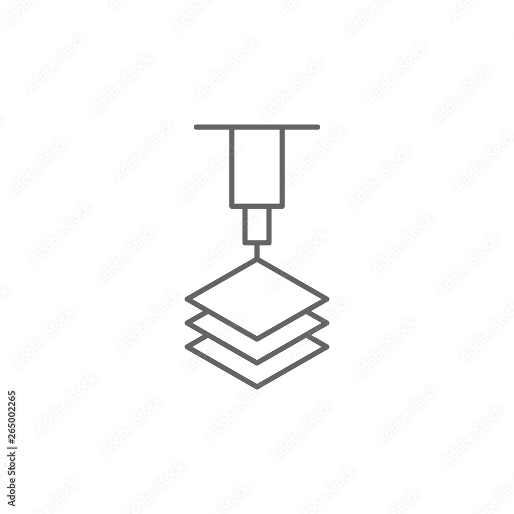 Poster layers, 3d printing icon. element of 3d printing icon. thin line icon for website design and develop