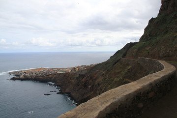 Fototapeta na wymiar Blick auf Ponta do Sol, Kap Verden