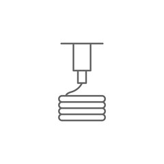 Fused, 3d printing icon. Element of 3d printing icon. Thin line icon for website design and development, app development. Premium icon