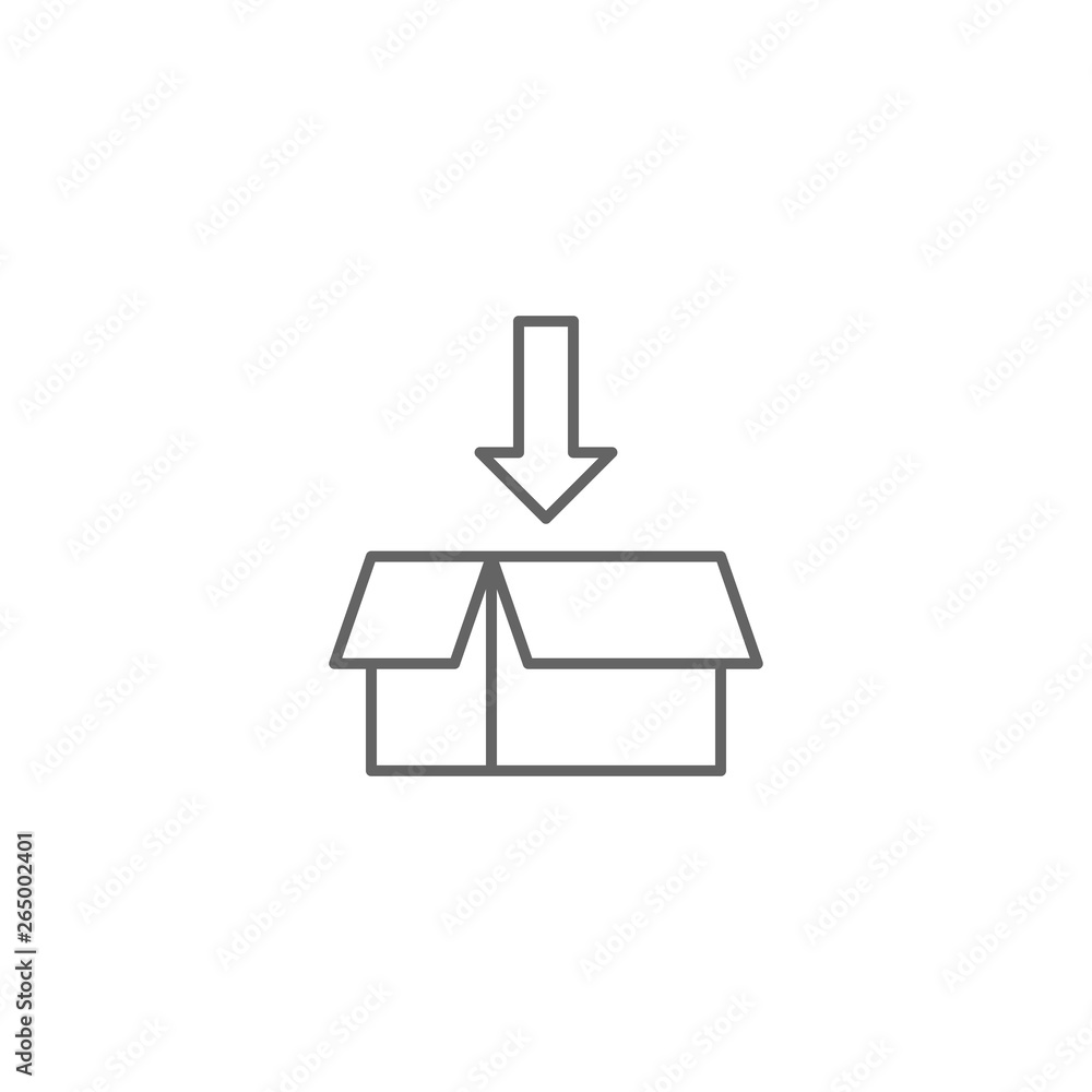 Poster packaging, 3d printing icon. element of 3d printing icon. thin line icon for website design and deve