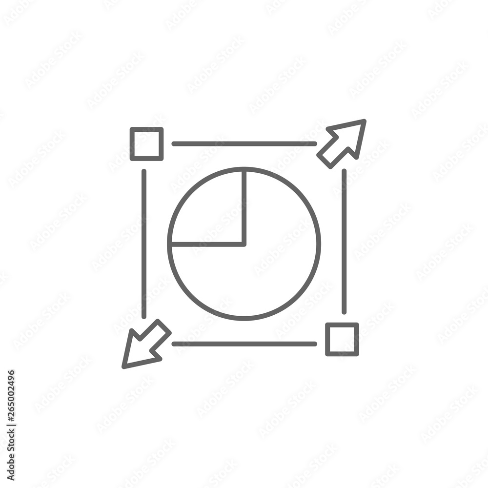 Poster scale, 3d printing icon. element of 3d printing icon. thin line icon for website design and developm