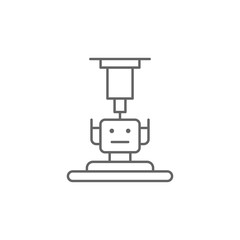 Robotics, 3d printing icon. Element of 3d printing icon. Thin line icon for website design and development, app development. Premium icon