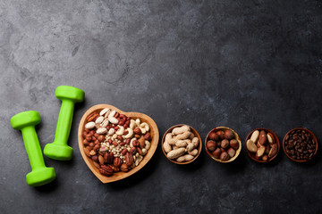 Healthy food concept. Nuts