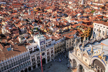 Fototapeta na wymiar View of Venice from St Mark's Campanile, Italy