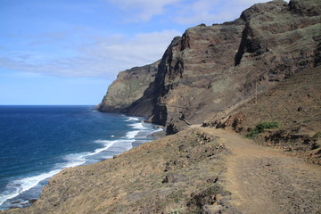 Küstenwanderung auf Santo Antao, Kap Verden, kurz vor Cruzinha
