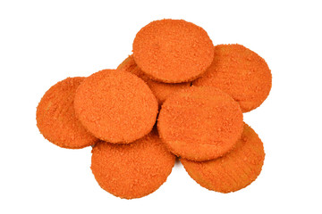Fish burger isolated on white background.