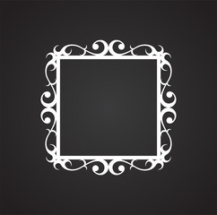 Frame icon on background for graphic and web design. Simple vector sign. Internet concept symbol for website button or mobile app.