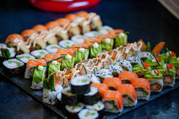 sushi on plate