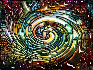 Türaufkleber Quickening of Spiral Color © agsandrew