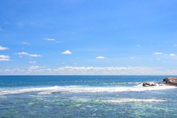View of the Indian Ocean from fortification in Galle fort