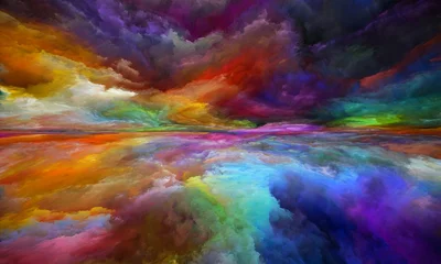 Photo sur Plexiglas Mélange de couleurs Toile de fond coucher de soleil