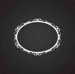 Frame icon on background for graphic and web design. Simple vector sign. Internet concept symbol for website button or mobile app.