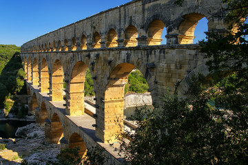 Aqueduct Pont du Gard in southern France