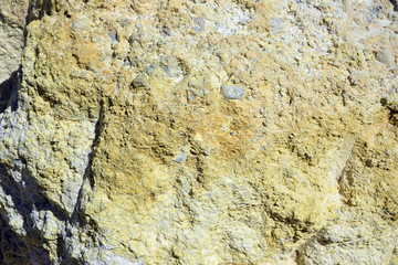 Schwefel in einem Vulkan