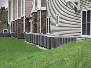 Outdoor air conditioning and heat pump units