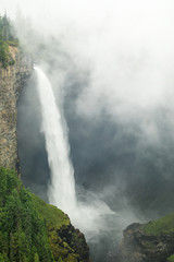 Helmcken Falls with fog, Wells Gray Provincial Park, British Columbia, Canada