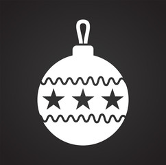 Christmas tree ball icon on background for graphic and web design. Simple vector sign. Internet concept symbol for website button or mobile app.