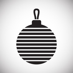 Christmas tree ball icon on background for graphic and web design. Simple vector sign. Internet concept symbol for website button or mobile app.