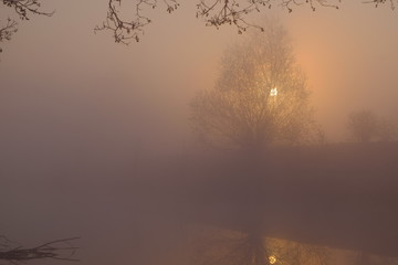 Obraz premium Awesome foggy morning