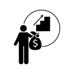 Investor, profit, chart icon. Element of investor man icon. Premium quality graphic design icon. Signs and symbols collection icon for websites, web design, mobile app