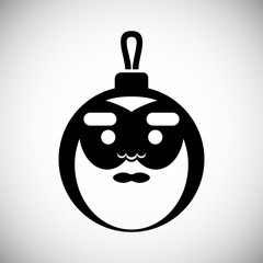 Christmas tree ball icon on background for graphic and web design. Simple vector sign. Internet concept symbol for website button or mobile app.