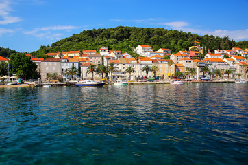 Waterfront of Korcula town, Croatia