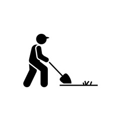 Working, garden, man icon. Element of gardening icon. Premium quality graphic design icon. Signs and symbols collection icon for websites, web design, mobile app