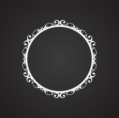 Frame icon on background for graphic and web design. Simple vector sign. Internet concept symbol for website button or mobile app.