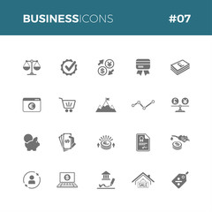 Business icons set #07