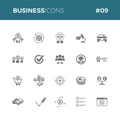 Business icons set #09
